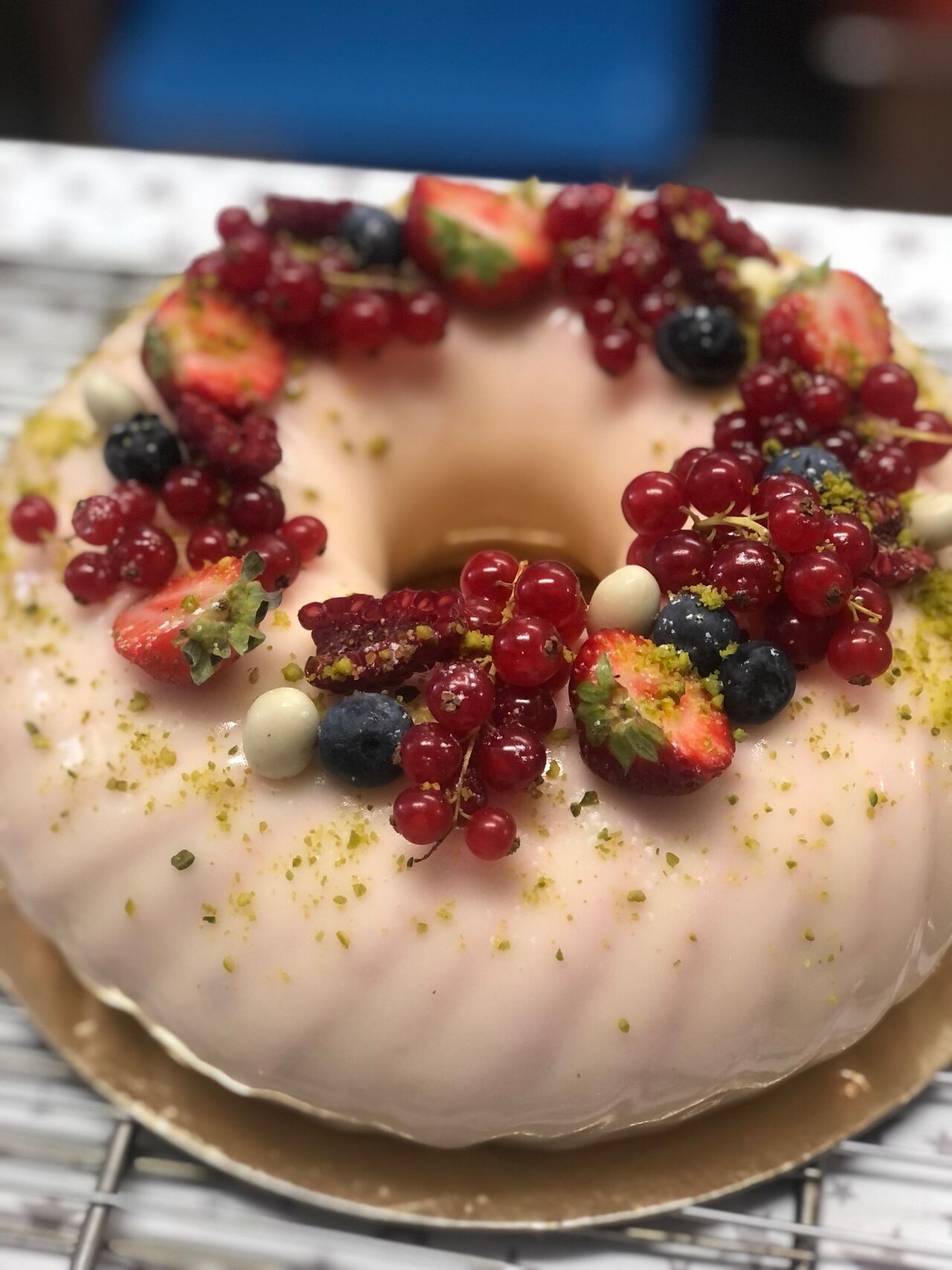 Gâteau mousse fruits rouges
