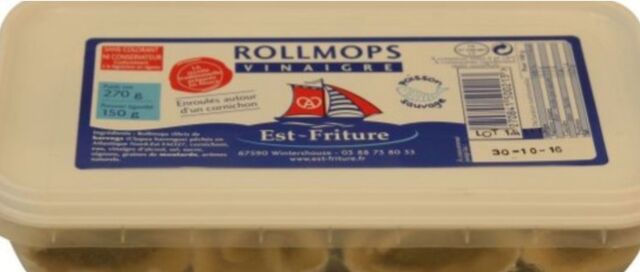 Barquette Rollmops au vinaigre - 150gr - 3,42€