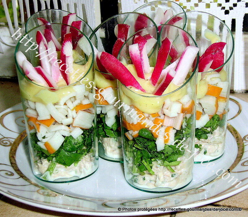 Verrines de crudités