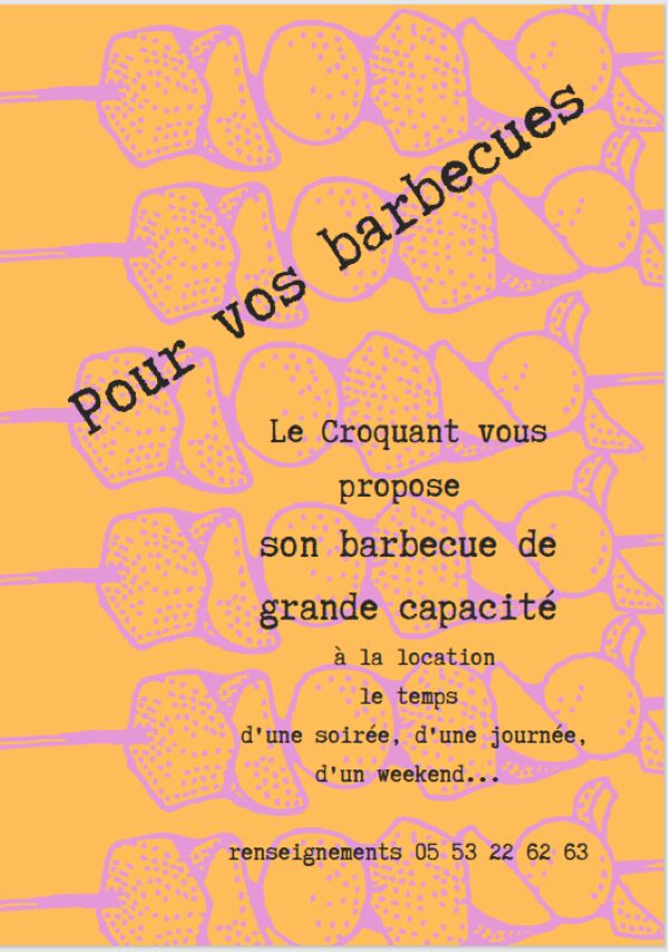 affiche location barbecue