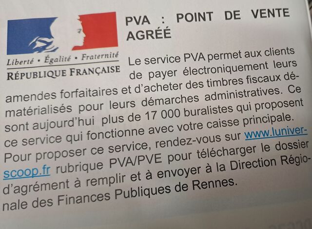 Service PVA - POINT DE VENTE AGREE