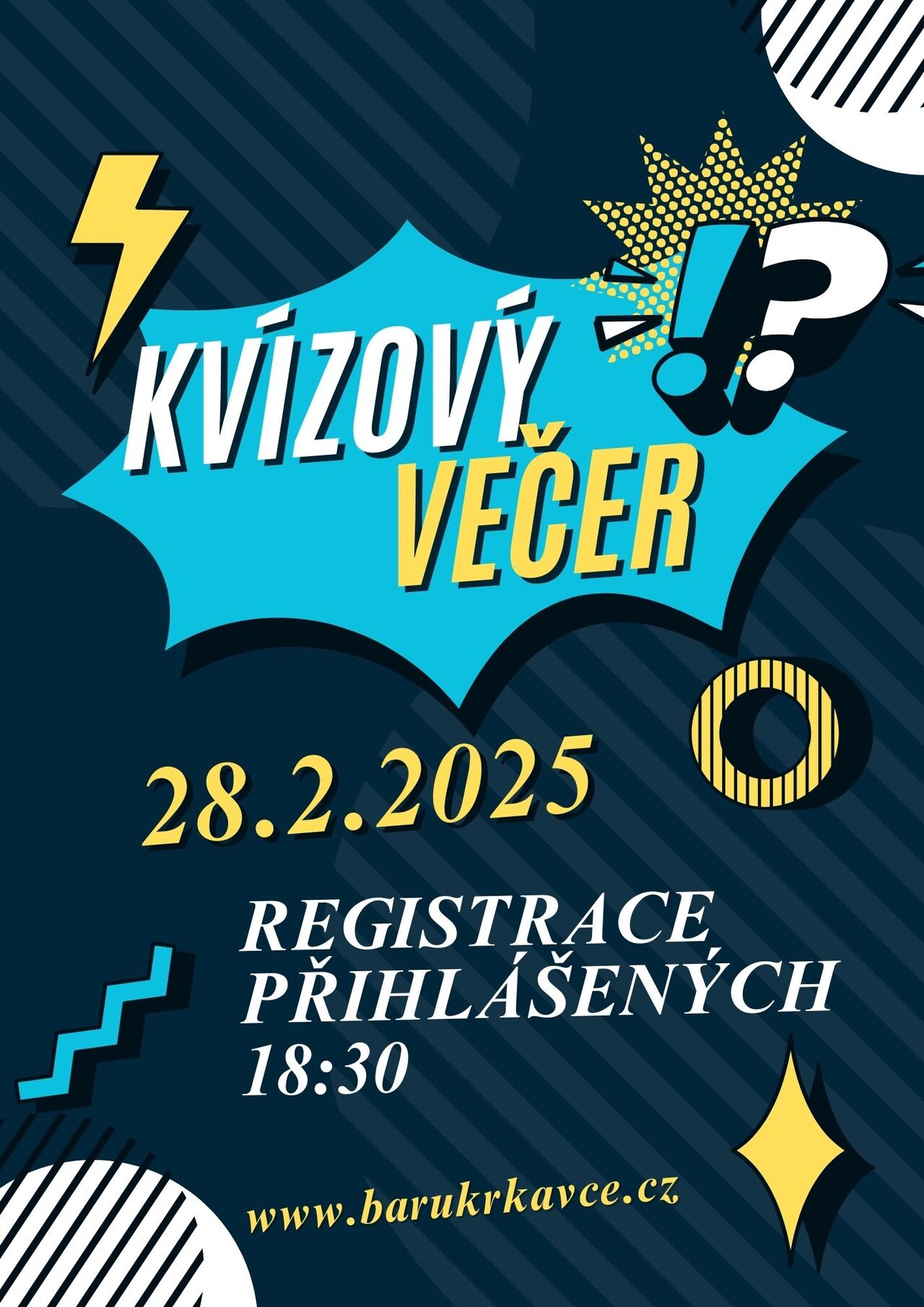 AKCE 25 🆗 28.2.2025 Kvízový večer ÚNOR 25 pátek