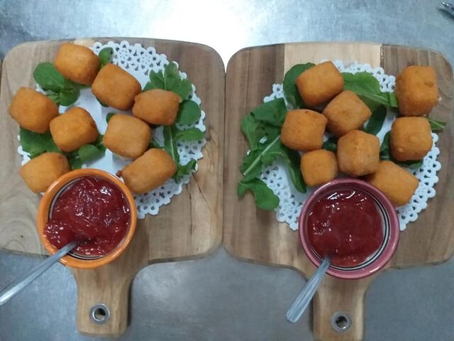 Queso de cabra frito