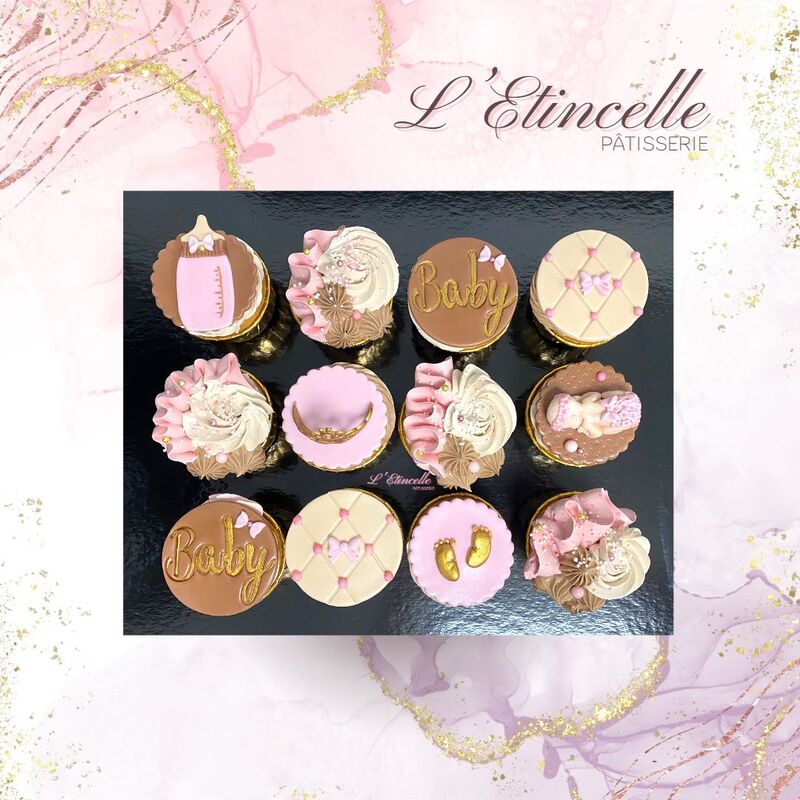 Cupcakes Baby Shower fille