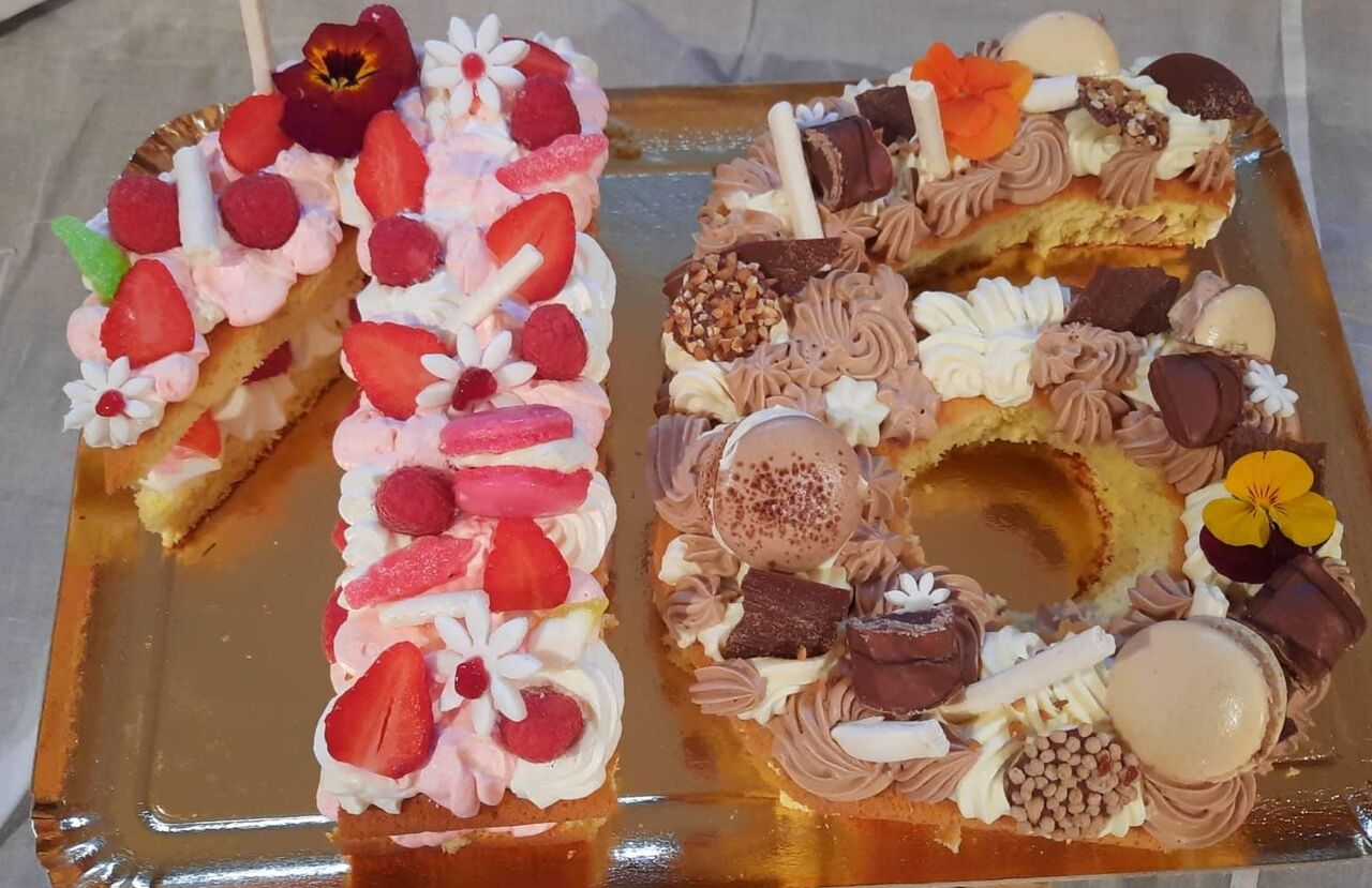 Number cake façon génoise