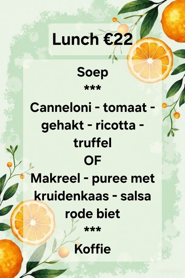Lunch van woensdag 20 mei tem zondag 24 mei