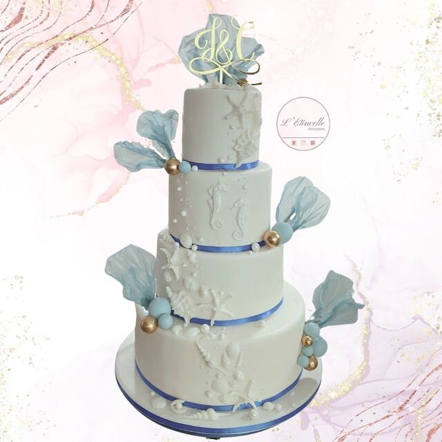 Wedding Cake thème de la mer