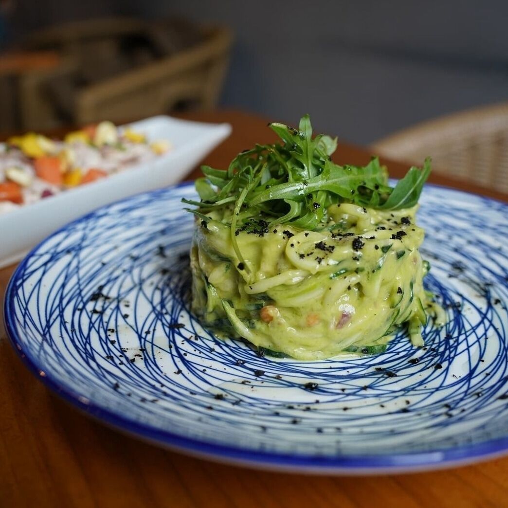 Courguetti con cremoso de aguacate