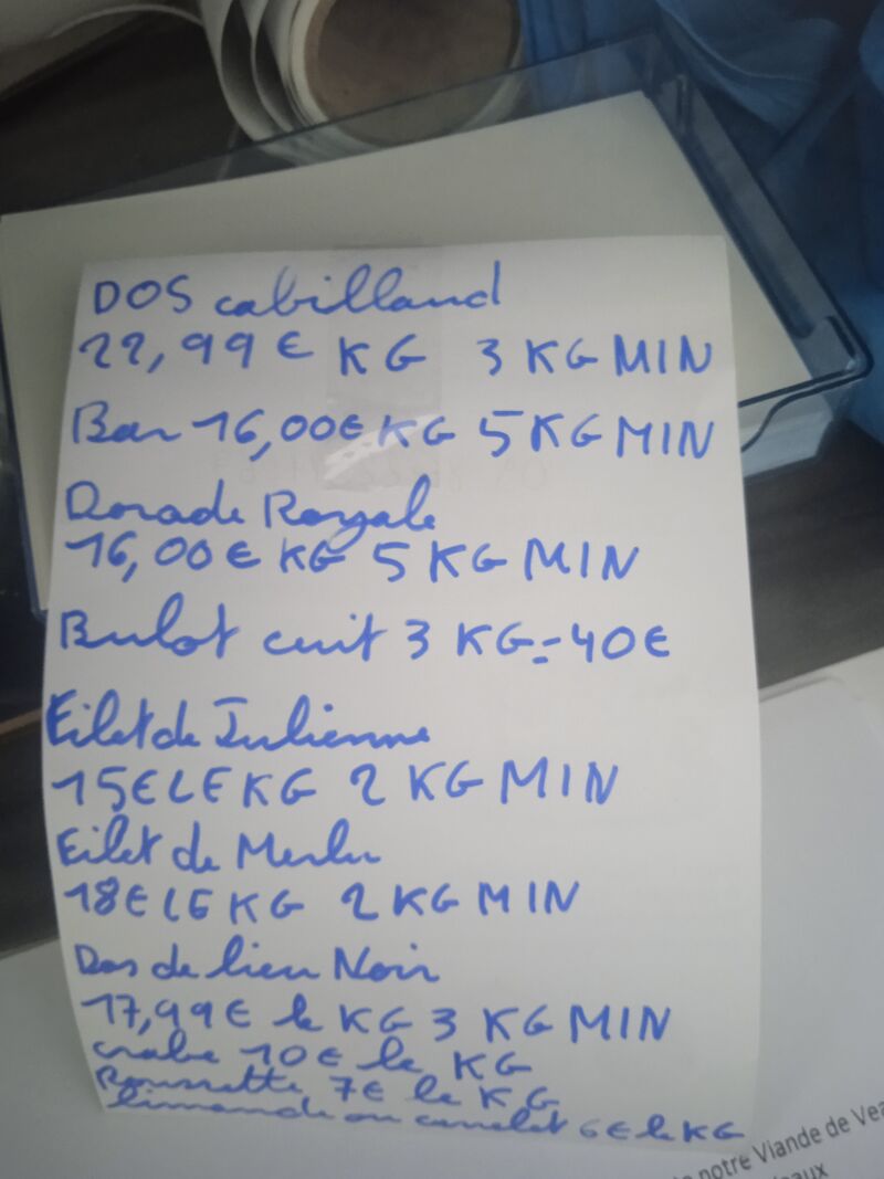 Poissons sur commande 