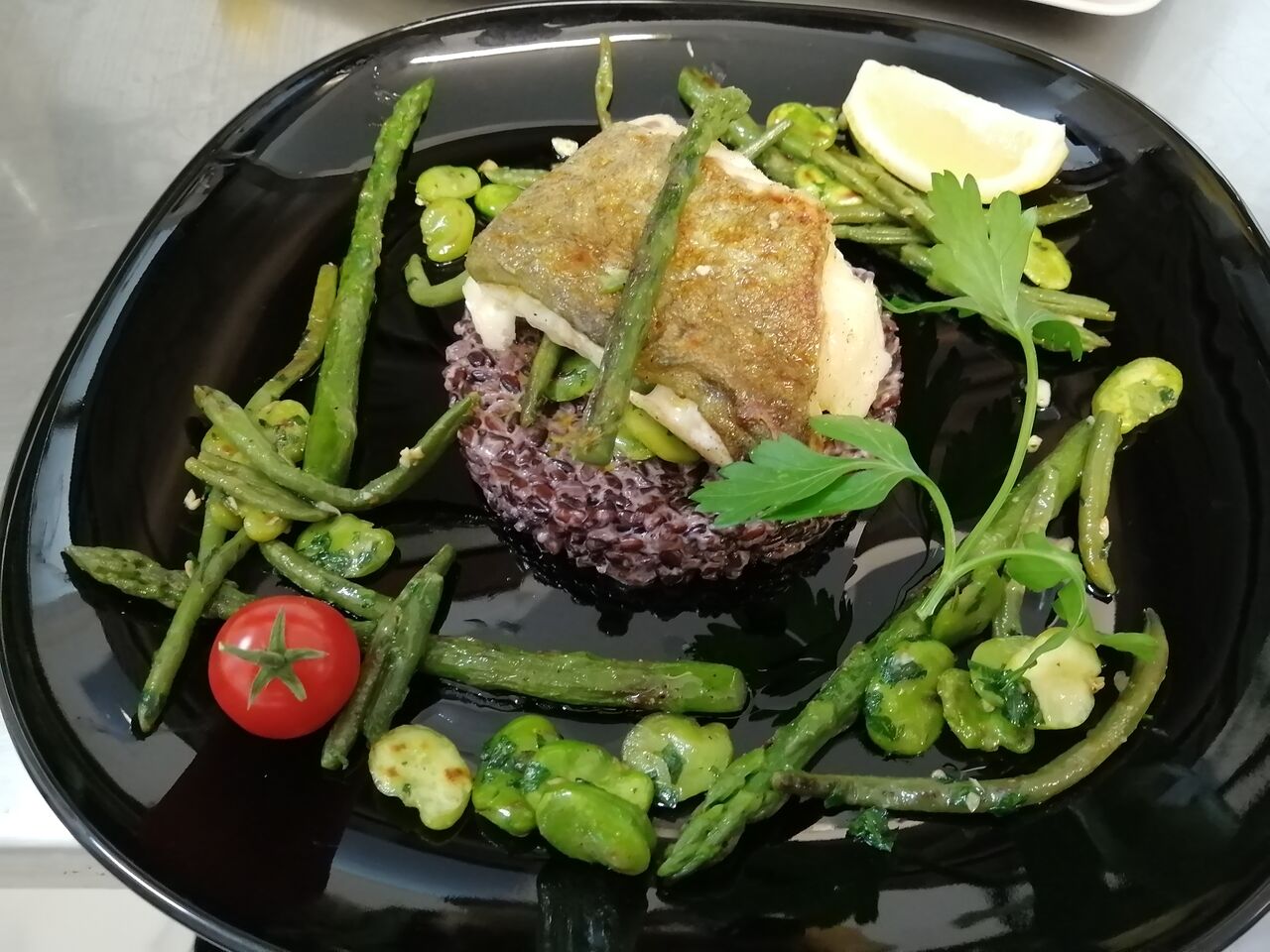 Dos de Cabillaud, risotto