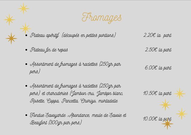 PLATEAUX DE FROMAGE NOEL 2023