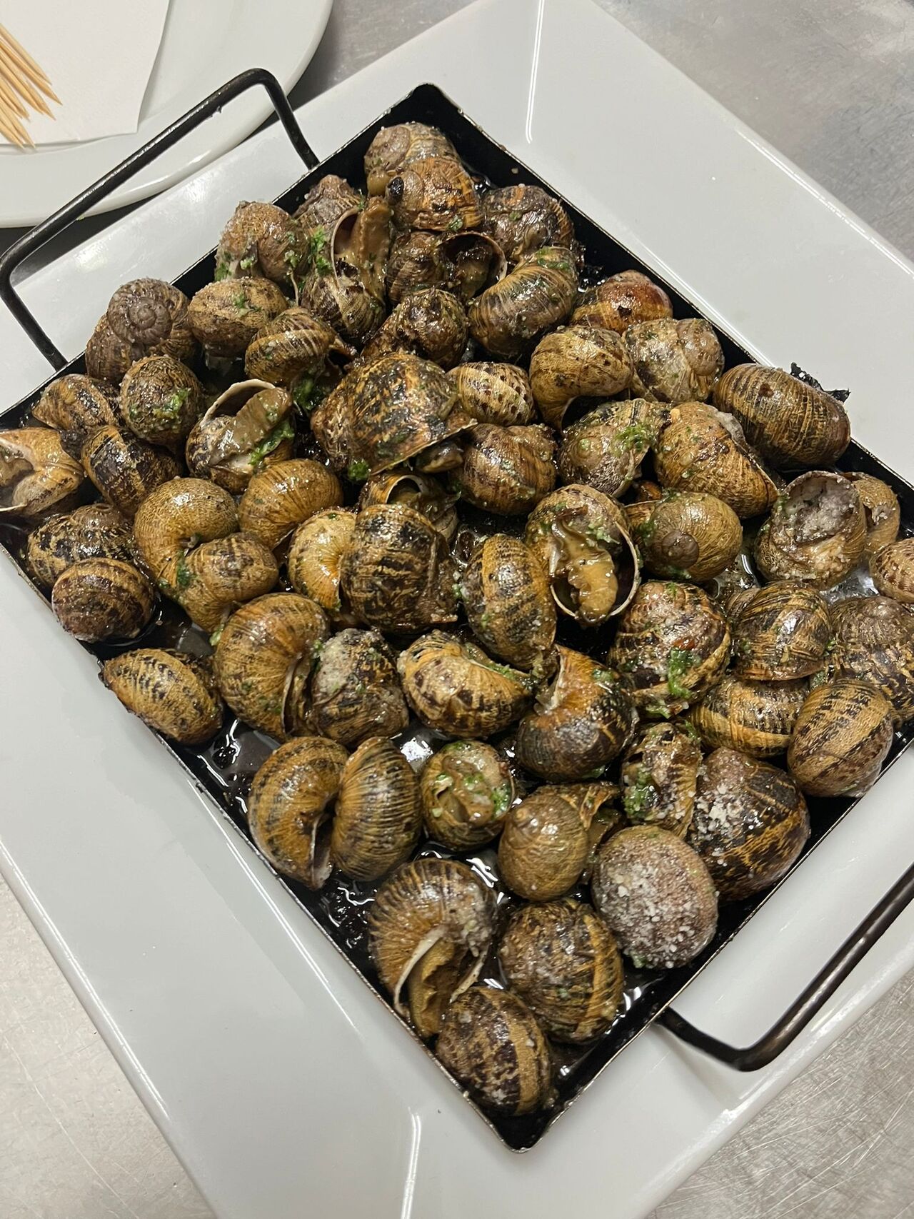 Caracoles a la brasa