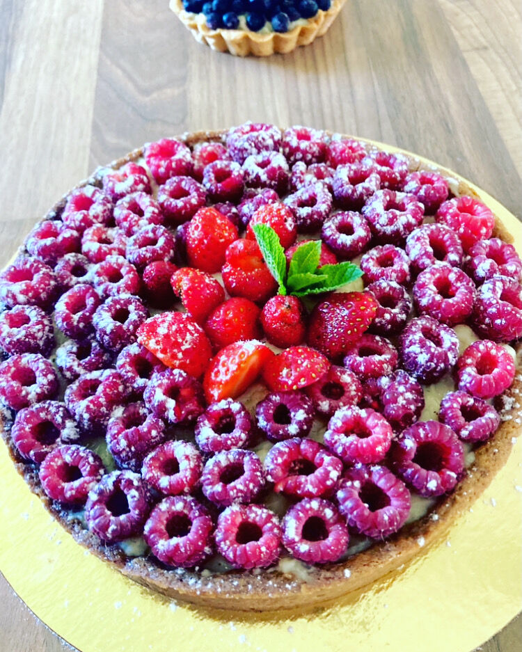 Tarte framboises-fraises