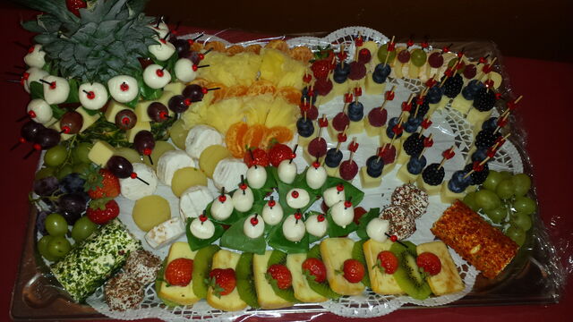 Käse - Obst Platte zum 60. Geburtstag