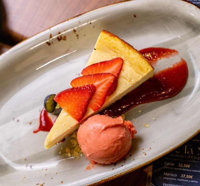 Tarta de queso a la brasa