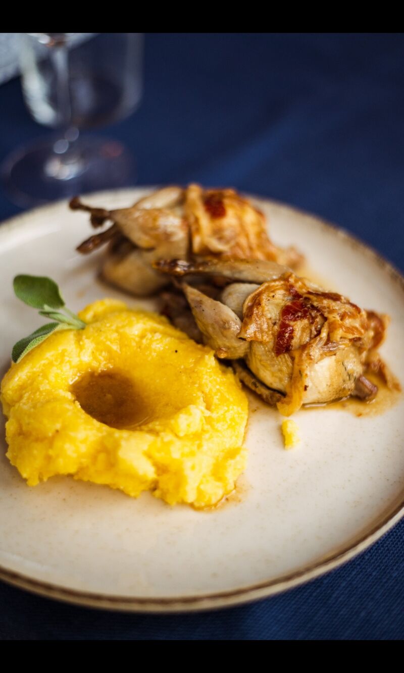 La nostra polenta con Le quaglie