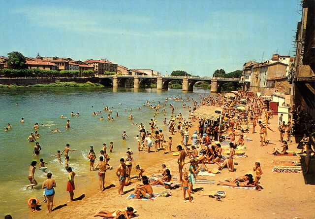 Playa en el rio Ebro