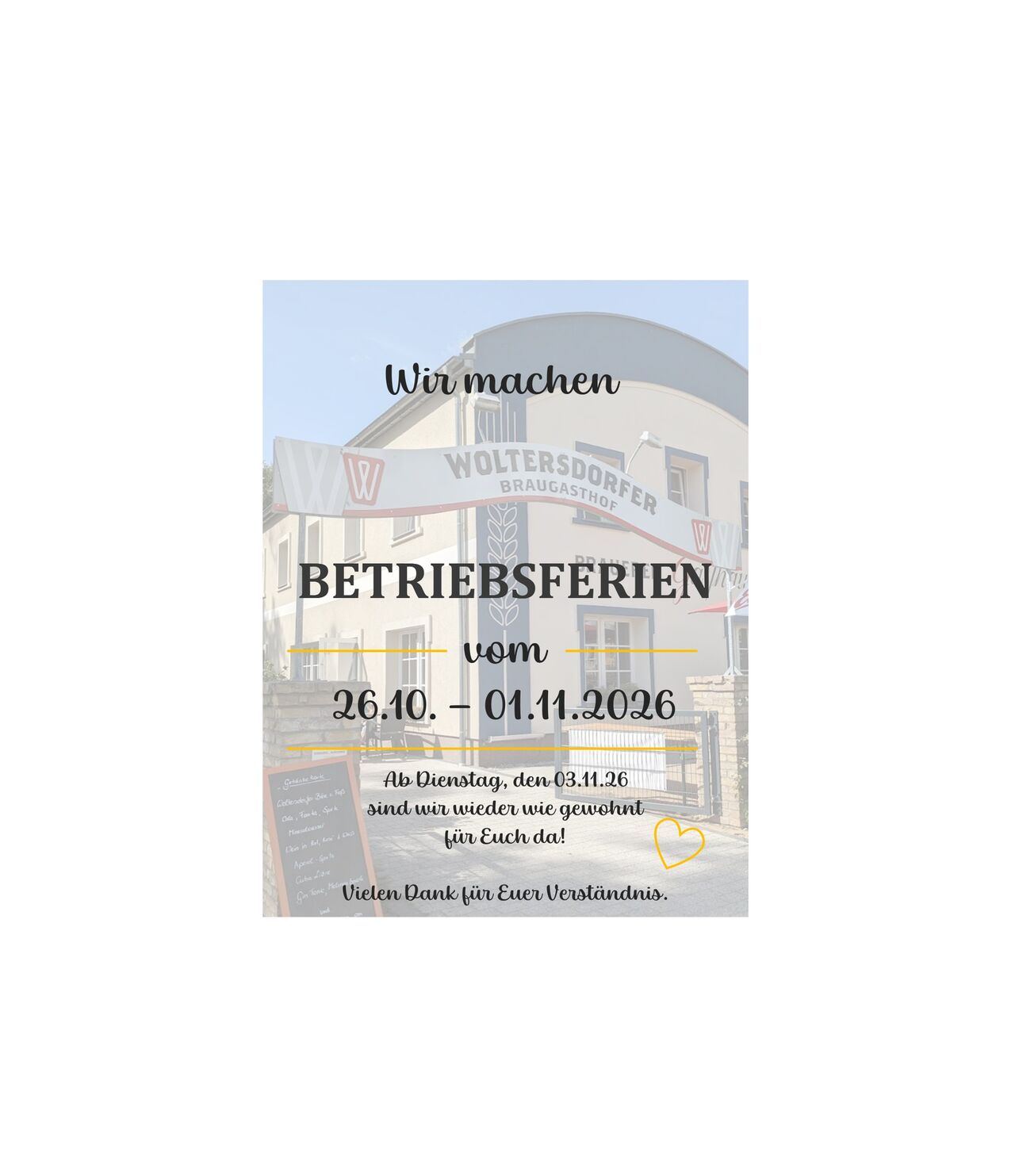 Betriebsferien