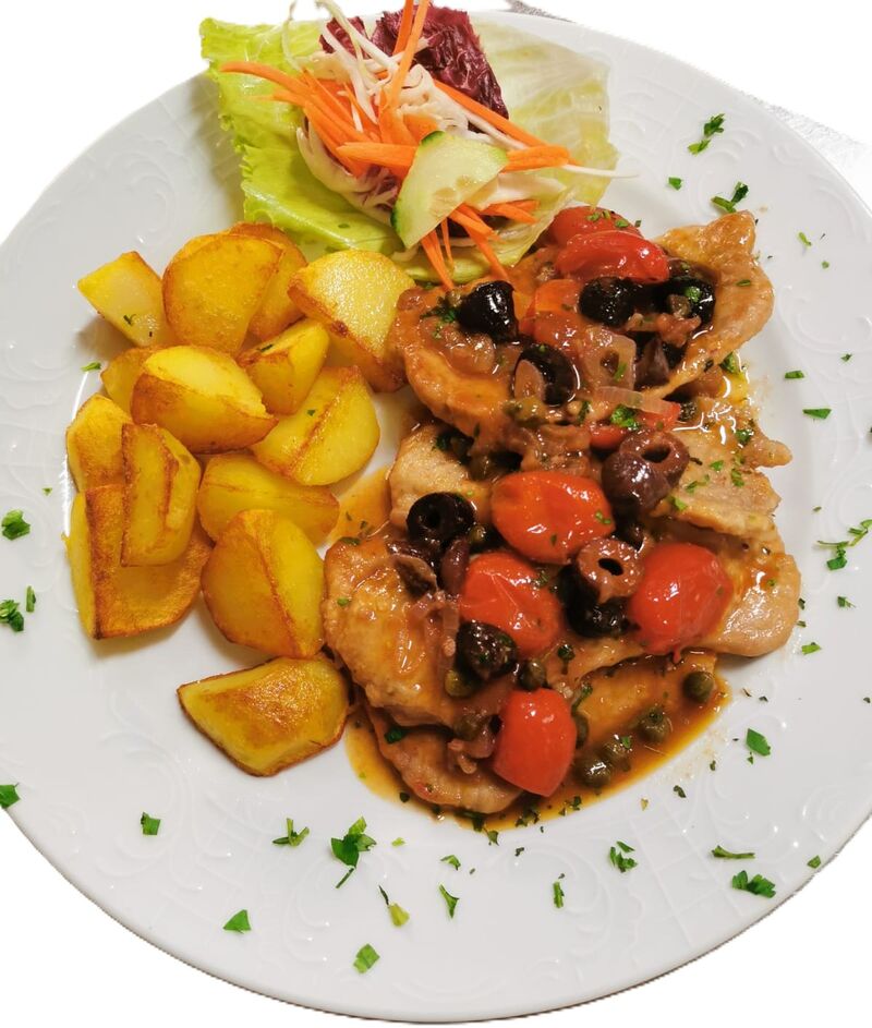 scaloppine di vitello alla mediterranea