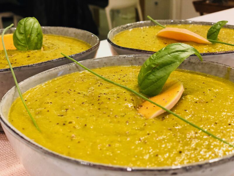 soupe d'automne au basilic