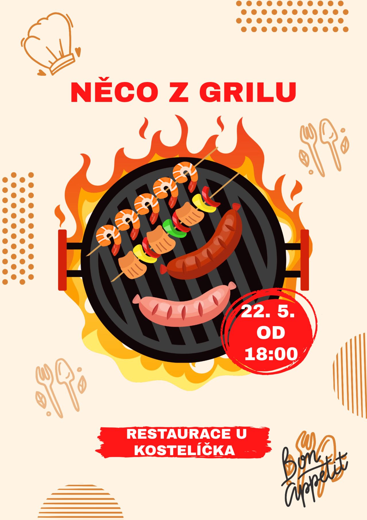 22.5. od 18.00 hod NĚCO Z GRILU