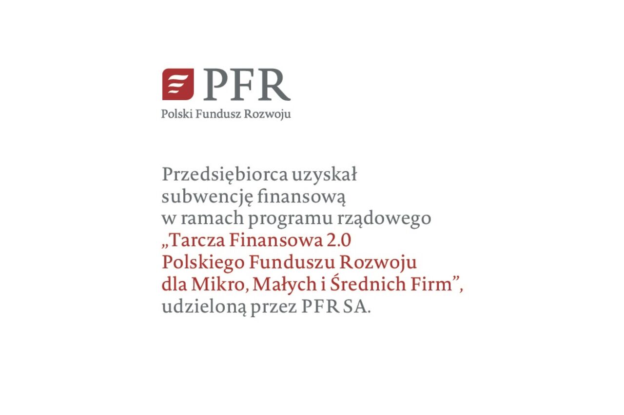 Informacja o subwencji finansowej uzyskanej od PFR
