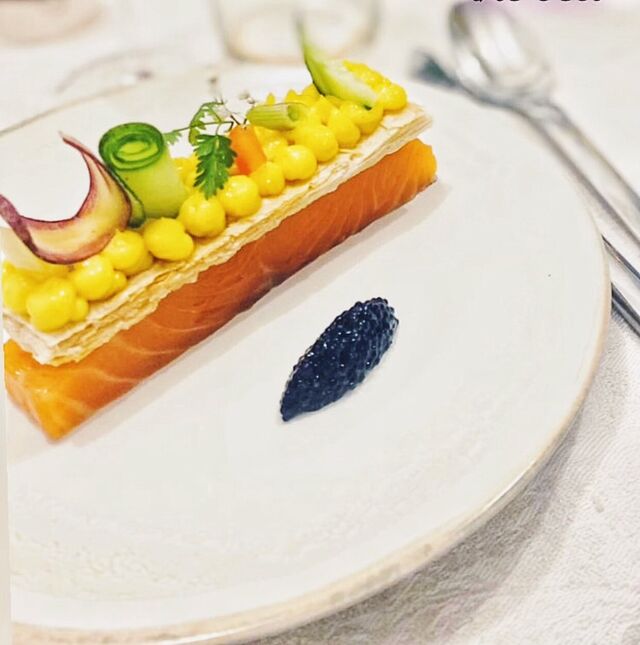 Saumon gravlax / Fenouil / Balsamique blanc / Rouille du pays