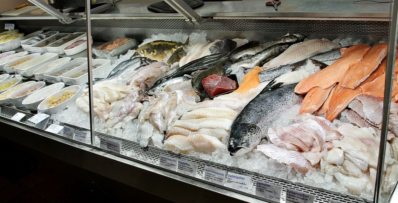 In unserem Fischhaus haben wir täglich Frischen Fisch für Sie.