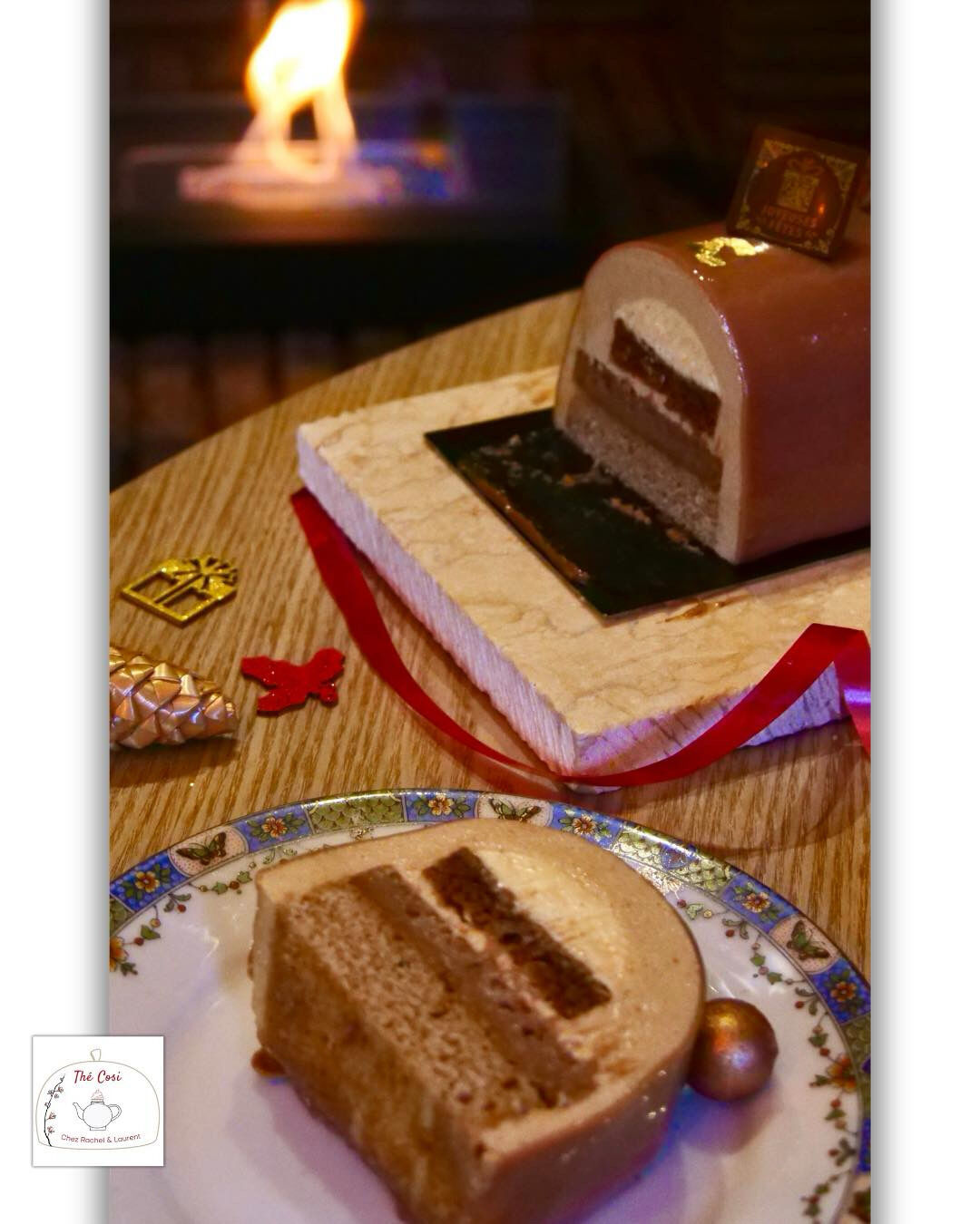 Bûche chocolat-praliné