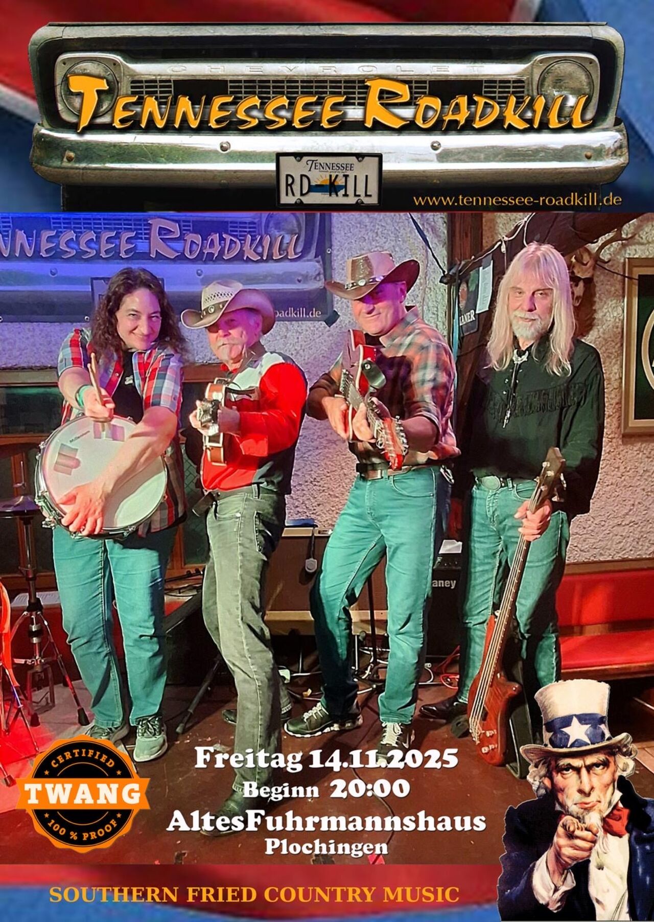 "Tennessee Roadkill" am Freitag, 14.11.2025