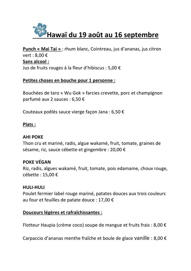 Hawaï du 19 août au 16 septembre 2020