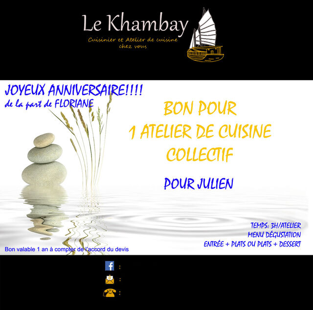 Carte cadeau personnalisée 