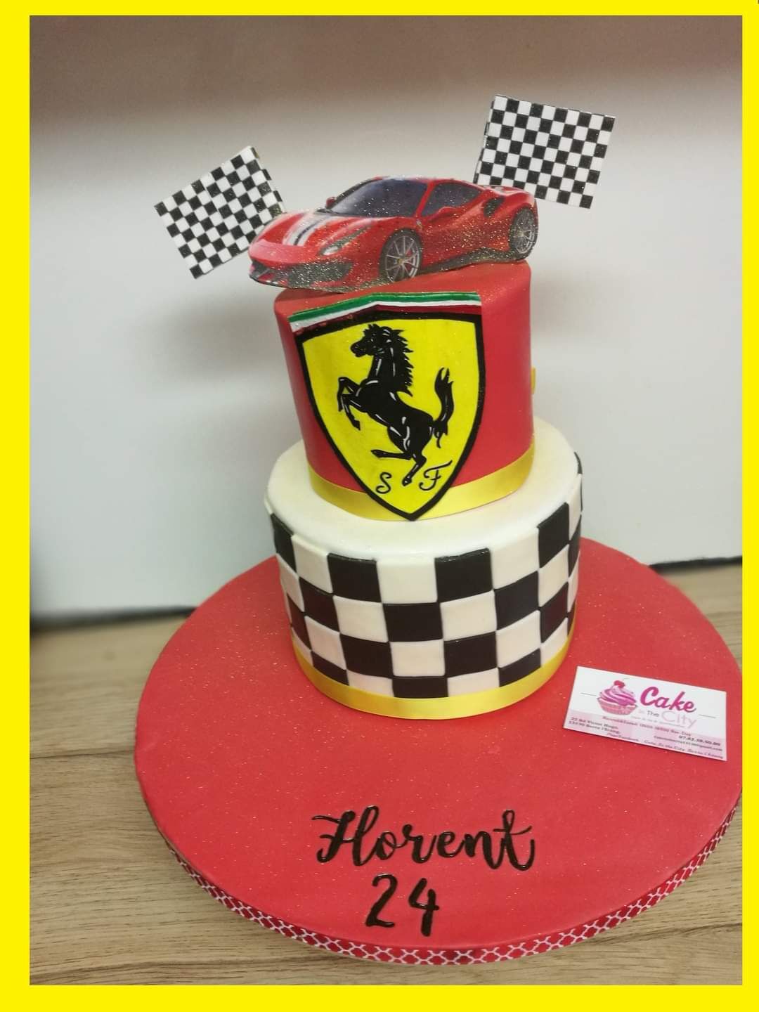 Gâteau voiture Ferrari