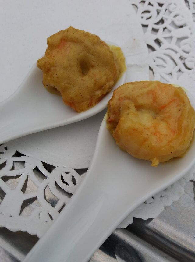 Hapje: scampi met curry 