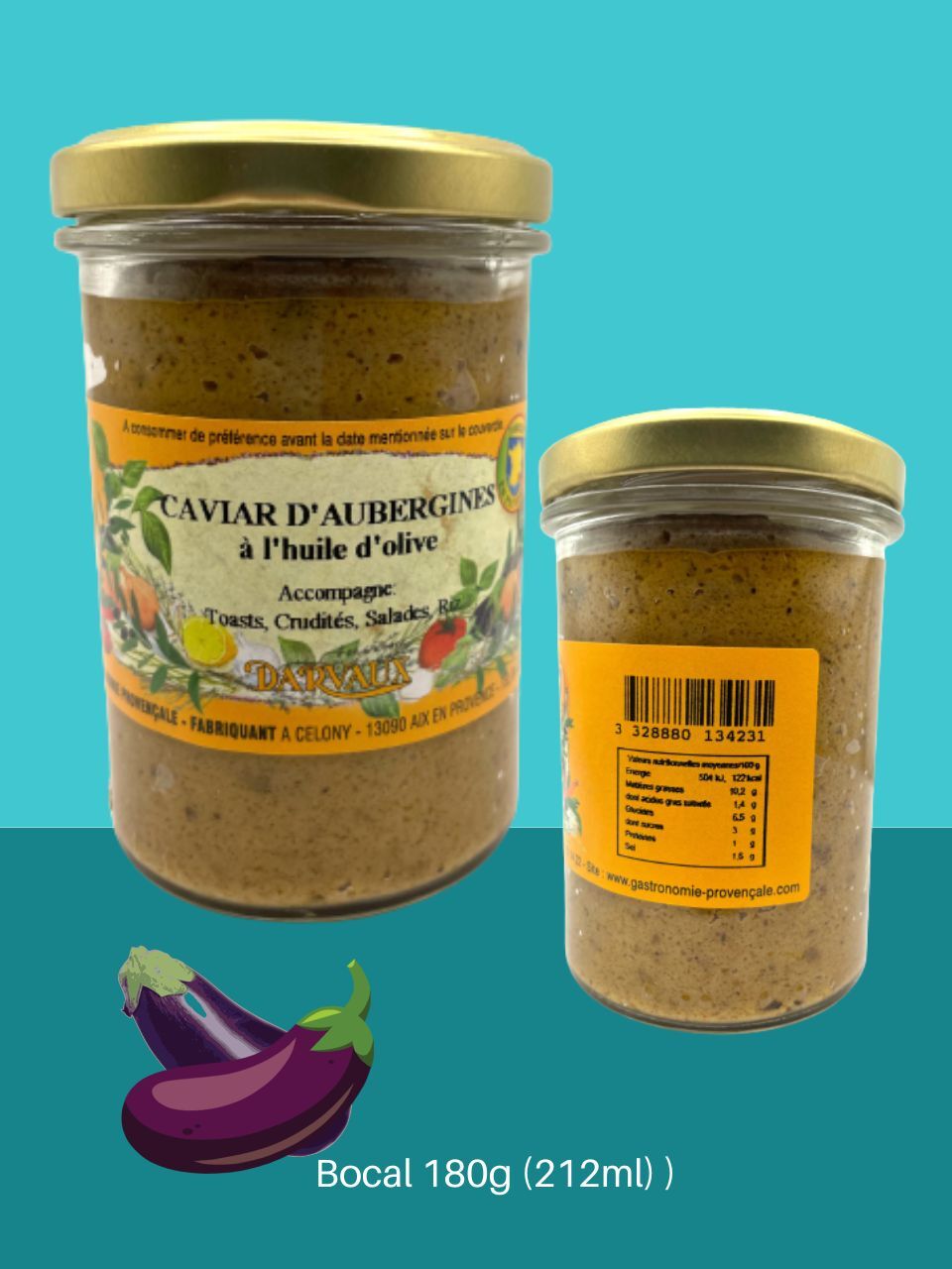 CAVIAR D'AUBERGINES - 180g - 212ml