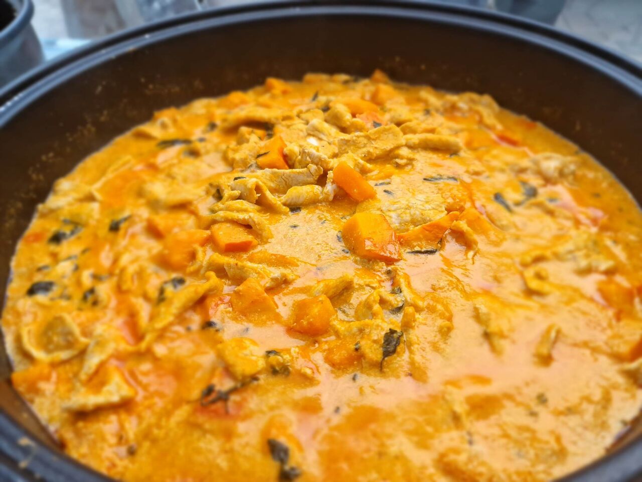 poulet coco potiron curry rouge 