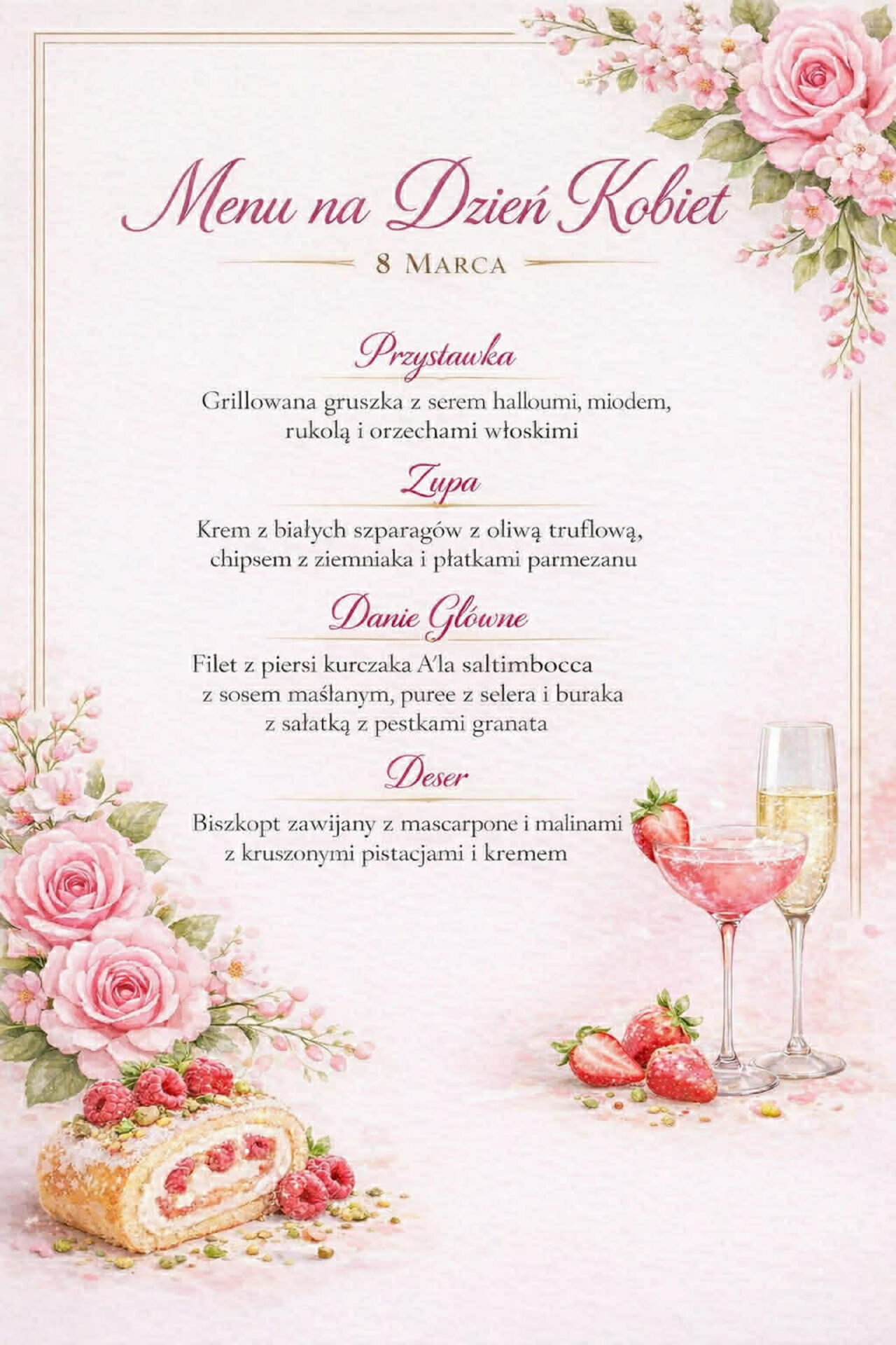 🌸 Dzień Kobiet w Restauracji Romantyczna