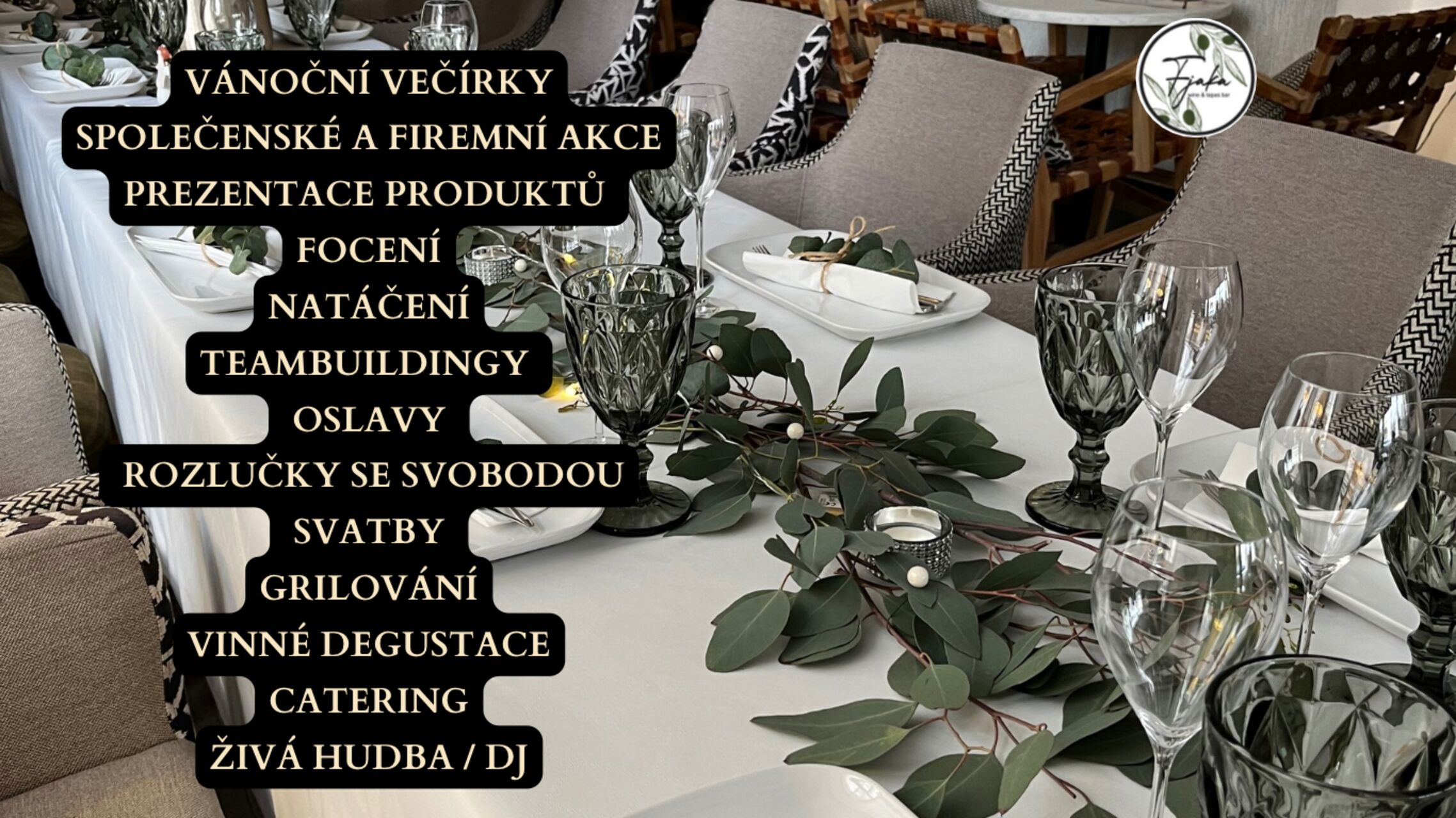 Vánoční večírky, firemní akce, oslavy