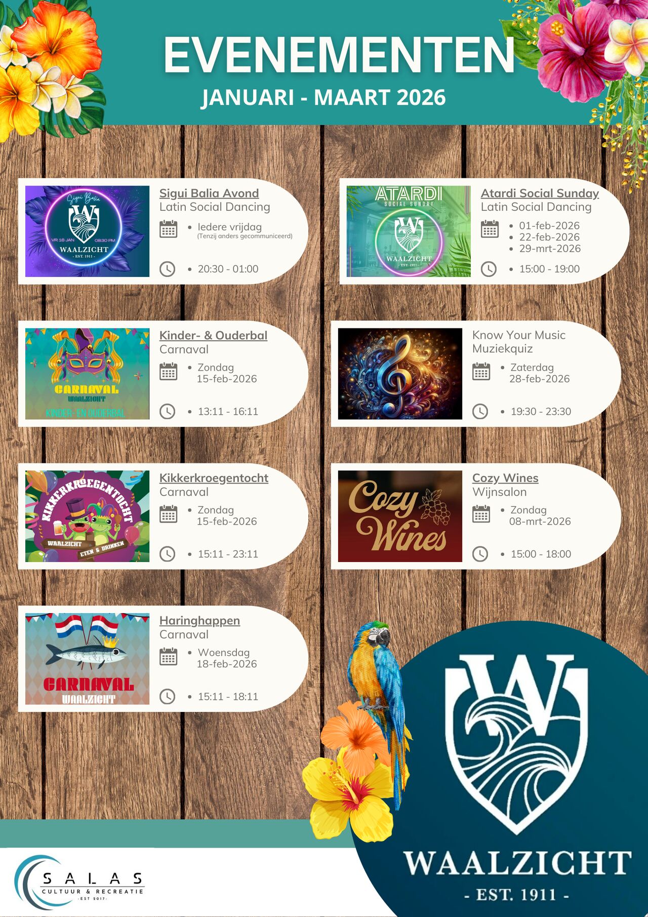 EVENEMENTEN T/M MAART 2026