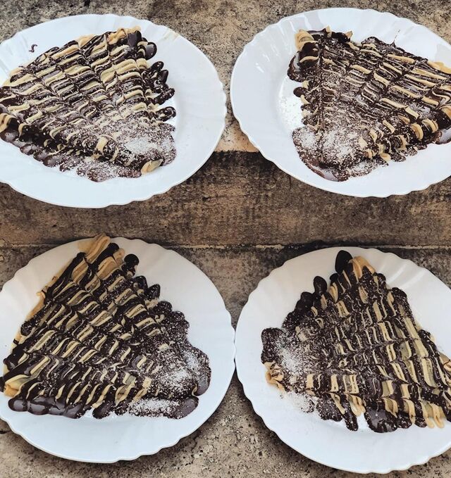  Our sweet chocolate & coconut pancakes!