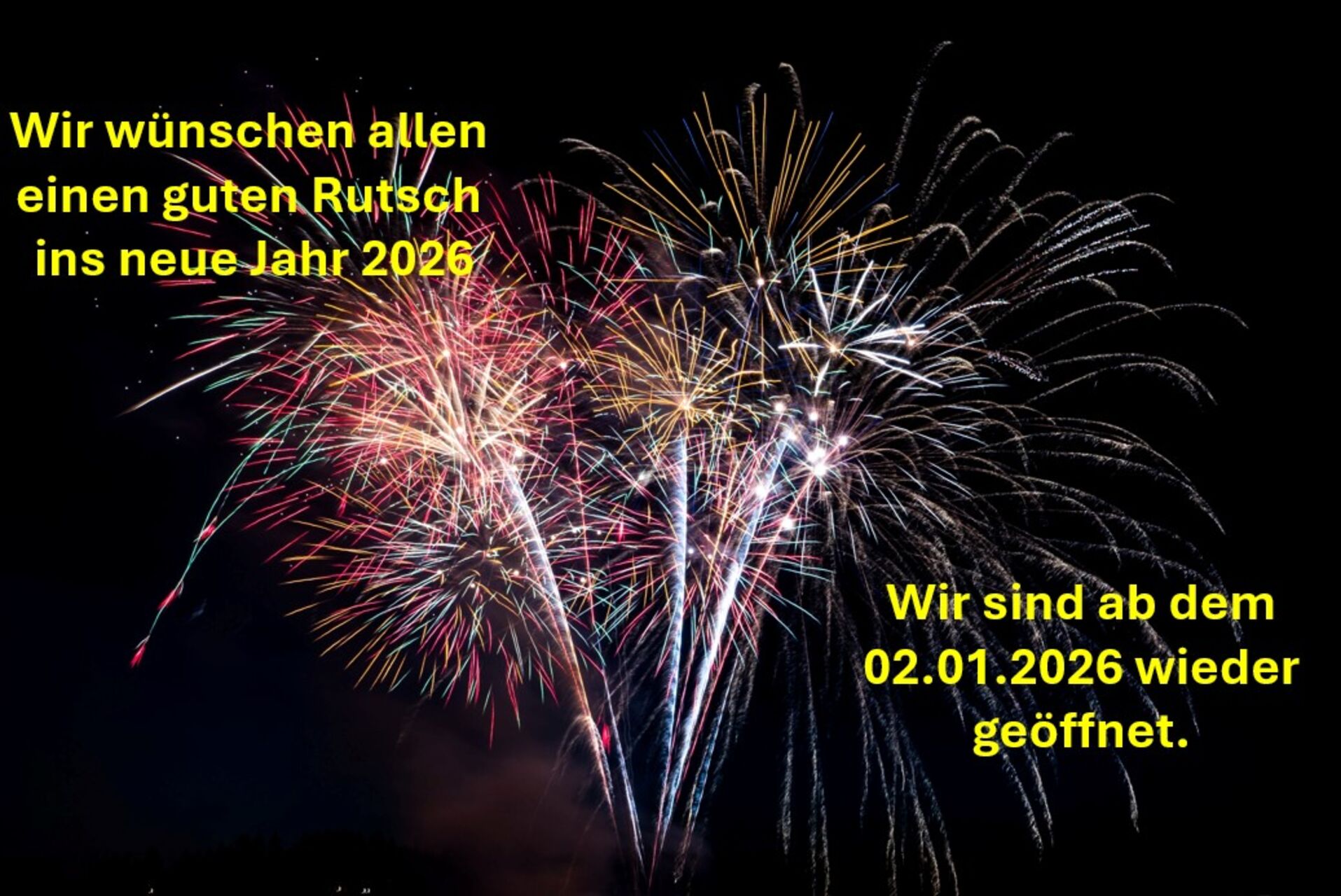 Geschlossen über Feiertage