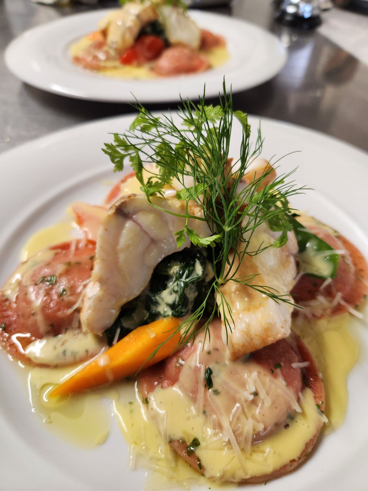Seeteufelfilet in Safransauce 
