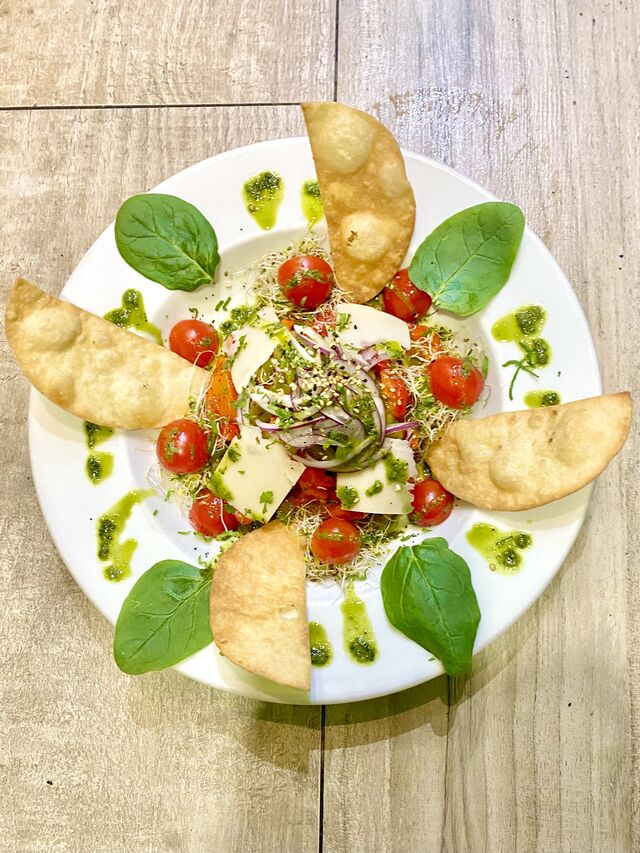 Ensalada de pimientos asados. 