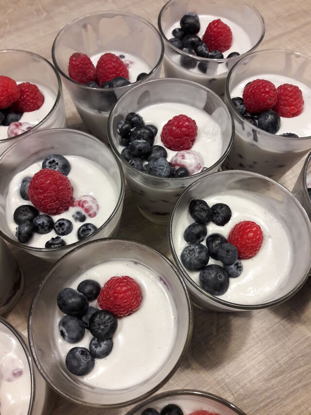 Bayerische Creme mit Früchten-Grillkurs Oktoberfest