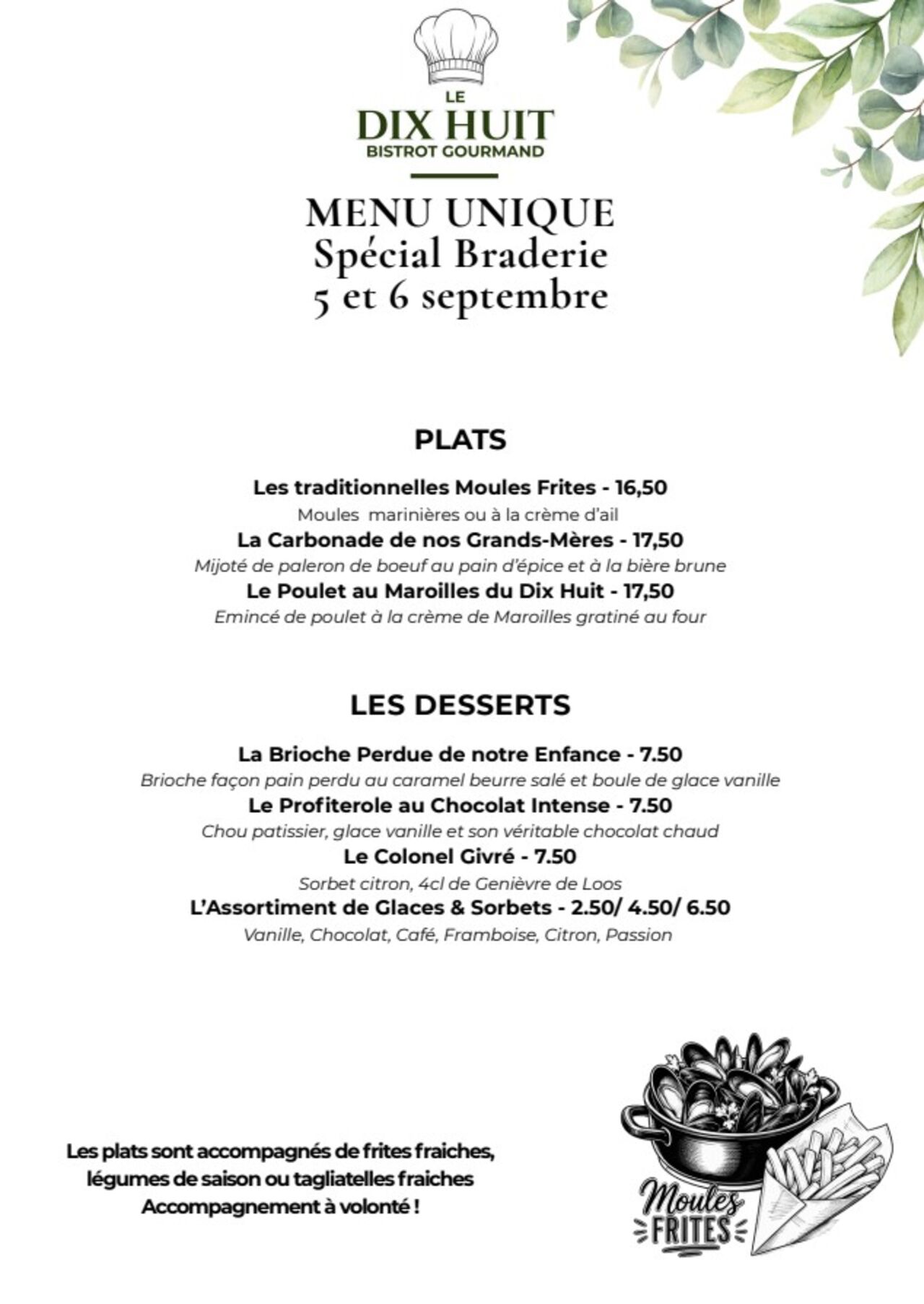 Réouverture pour le Week-End de la braderie : 5 et 6 septembre