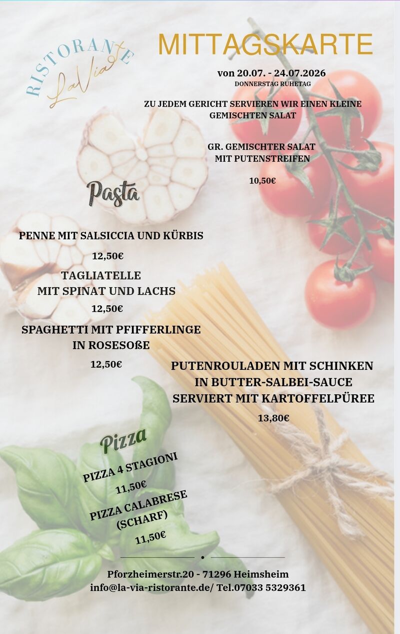 Mittagskarte