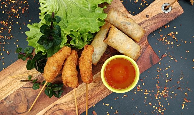 Nem et tempura de crevette 