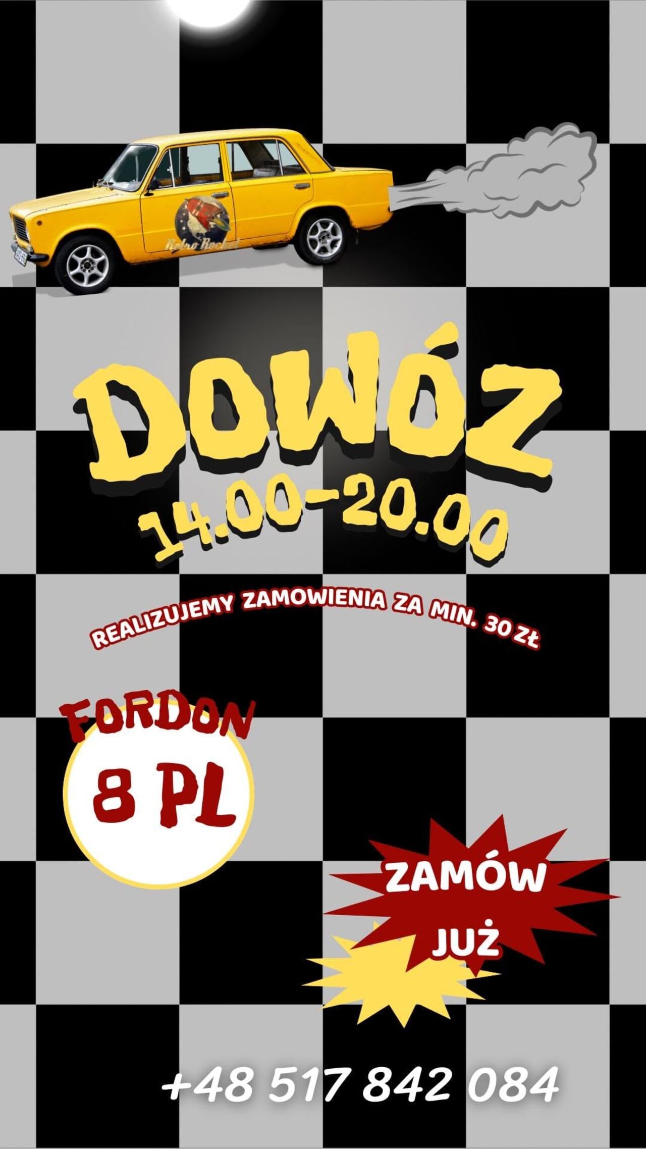 Zamów do domu- FORDON 8 zł