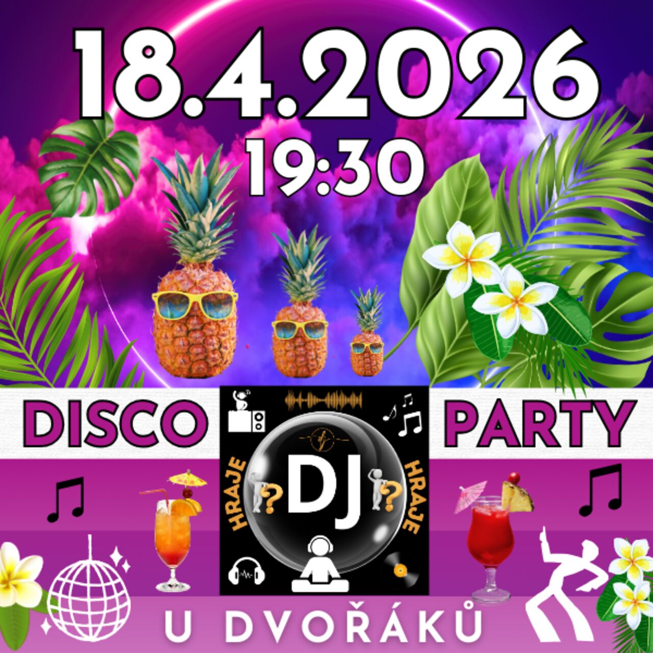 Sumer beach disco party