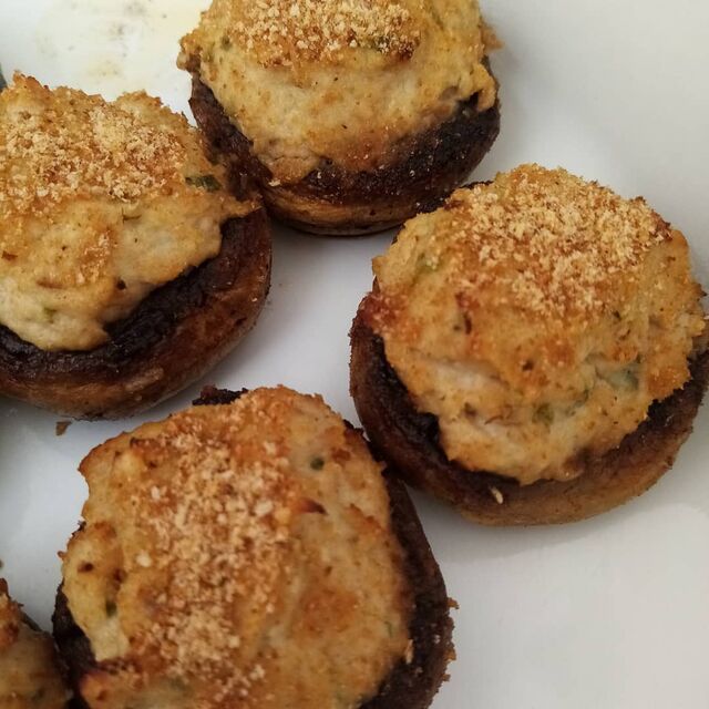 plat à emporter: champignon farci